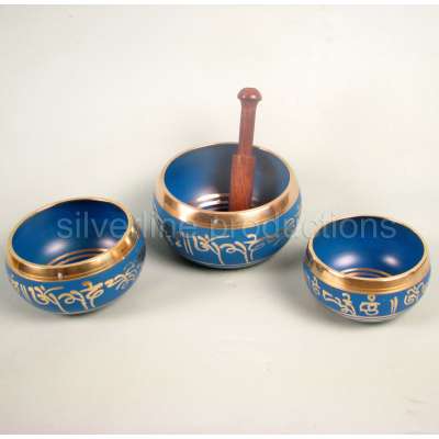 Coloured Meditational Singing Bowls